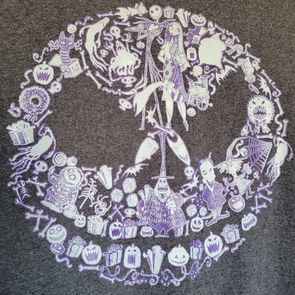 Nightmare Before Christmas JACK gray sleeveless graphic t-shirt DISNEY PARKS - Picture 8 of 8